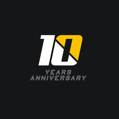 Obraz premium 10 Year Anniversary Vector Template Design Illustration