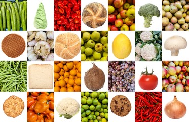 Lovely and healthy fruit with vegetables together