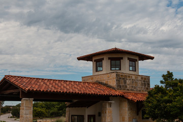 Roofline of Building with Spanish Clay Roof Tile