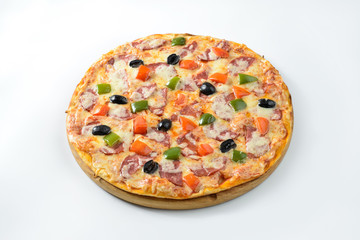 Pizza isolated on wite