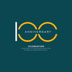 100 Year Anniversary Vector Template Design Illustration