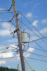 Overhead power line for electrical transmission in Puerto Rico - 297217185