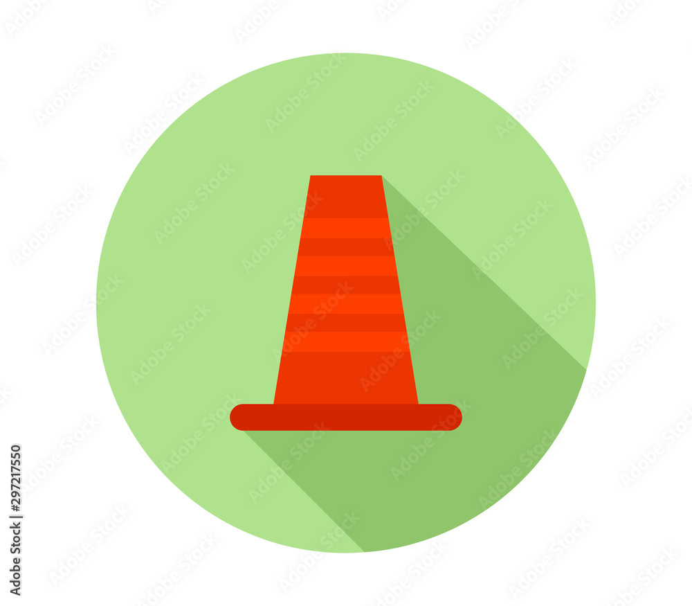 Poster traffic cone icon