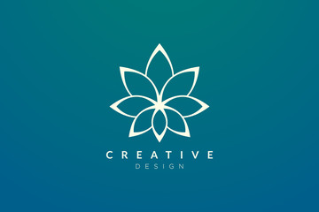 Design abstract flower and leaf logo for spa, hotel, beauty, health, fashion, cosmetic, boutique, salon, yoga, therapy. Simple and modern vector design for your business brand or product.