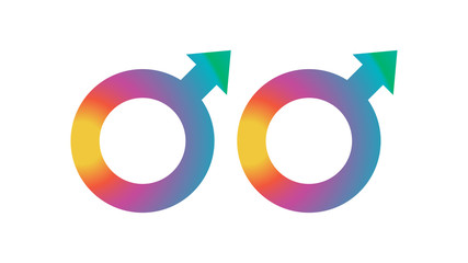 Gender icon vector design. Sexual identity communities symbols