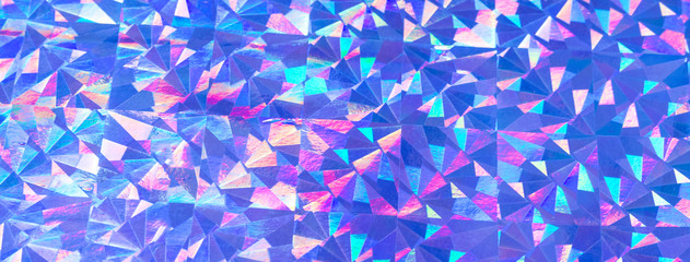 Holographic colorful purple blue lights festive background