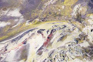 Iceland glacier aerial photography with beautiful abstract colours