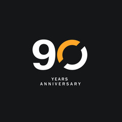 Obraz premium 90 Year Anniversary Vector Template Design Illustration