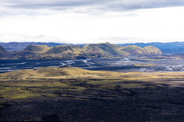 Iceland glacier aerial photography with beautiful abstract colours