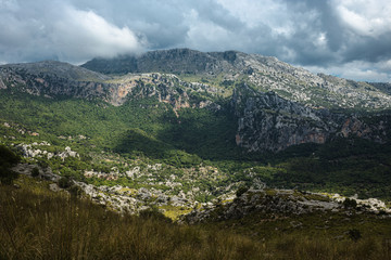 Naklejka premium Sierra de Tramuntana mountains on Mallorca