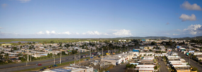 Fototapeta na wymiar Wide angle view of Rio Grande Puerto Rico