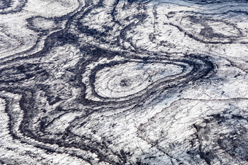 Naklejka premium Iceland glacier aerial photography with beautiful abstract colours