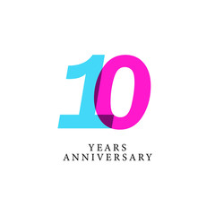 10 Year Anniversary Vector Template Design Illustration