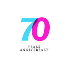 70 Year Anniversary Vector Template Design Illustration