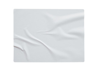 Paper sticker label isolated on white background