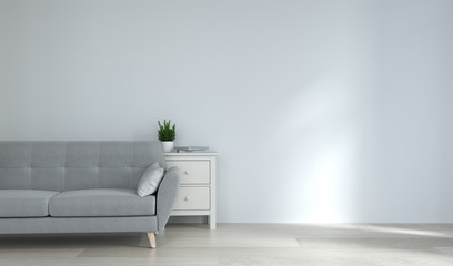 wall mockup and sofa in front of the yellow empty wall 3d rendering modern home design,mockup element for graphic design wall mockup