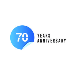 70 Year Anniversary Vector Template Design Illustration