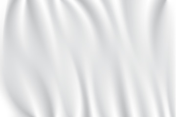 White wrinkle fabric background, abstract vector