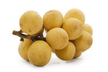 Longkong fruits isolatedon white background