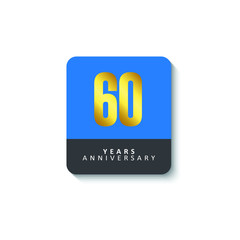 60 Year Anniversary Vector Template Design Illustration