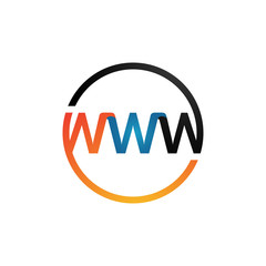 world wide web www logo vector design icon symbol sign illustrations