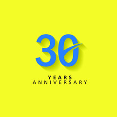 30 Year Anniversary Vector Template Design Illustration