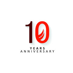 10 Year Anniversary Vector Template Design Illustration