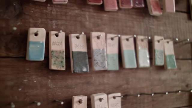 The production process in the pottery workshop of the potter.