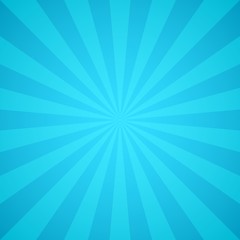Retro blue rays of light. Colorful sunburst and sunshine ray, abstract sunbeam vintage texture vector background