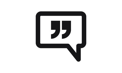Fototapeta premium speech bubbles icon with quote mark vector eps10