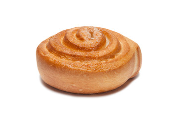 Sweet buns with sugar isolated on white