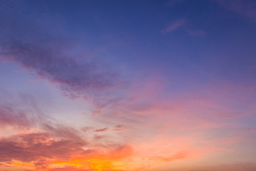 Naklejka na ściany i meble sunset sky in the evening on twilight,dusk sky