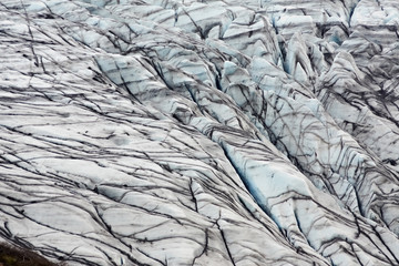 Ice formations and crevasses of Skaftafellsjökull glacier (part of Vatnajökull National Park in Iceland) ice sheet © Andrew Sild