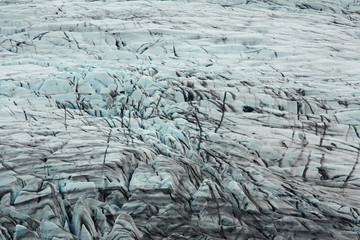 Fototapeta premium Ice formations and crevasses of Skaftafellsjökull glacier (part of Vatnajökull National Park in Iceland) ice sheet