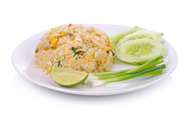 Thai food name fried rice with egg.