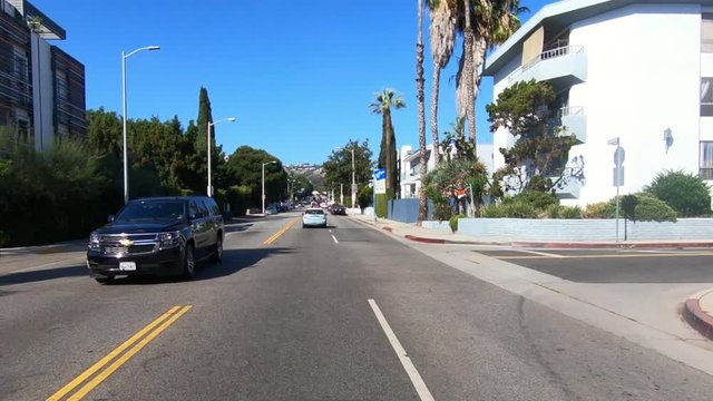 Cruise North in Los Angeles on Sunny Day