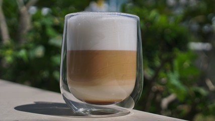 Latte Macchiato on the table