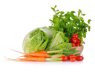 Organic vegetables  isolated on white background