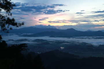 View of the famous Low Level Cloud at Toraja Utara, seen from To’Tombi, Sulawesi, Indonesia