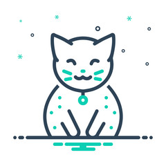 mix icon for cat sitting  