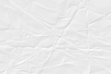 crumpled white paper background close up