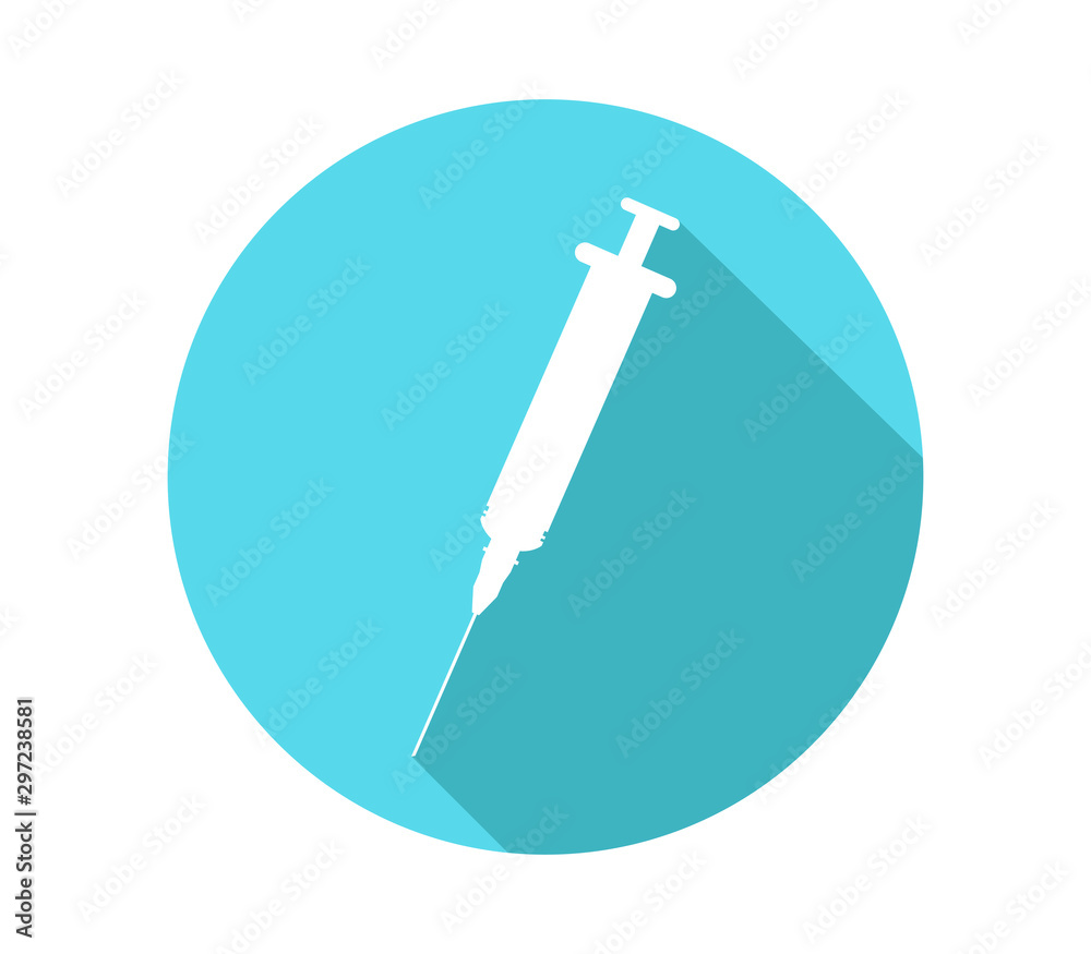 Wall mural syringe icon