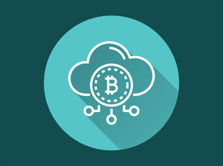 Blockchain icon for graphic and web design.