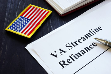VA Streamline Refinance documents for loan.