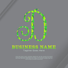 Foliage Letter D Logo Template