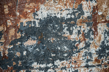 Obraz premium Texture of an old wall covered with paint. Background image of a worn paint coated surface
