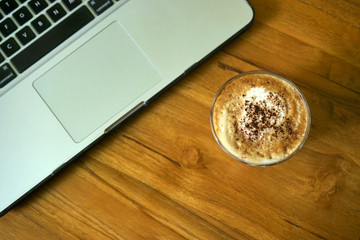 coffee work laptop