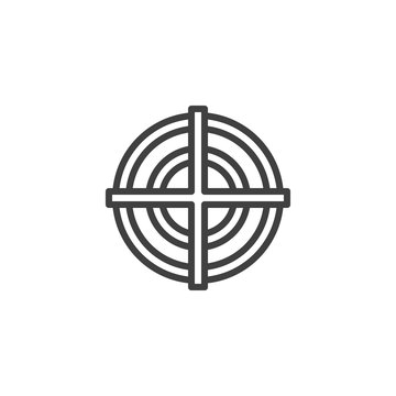recommend clip art: Target aim line icon. linear style sign for mobile concept and web design. Crosshair target outline vector icon. Symbol, logo illustration. Vector graphics
