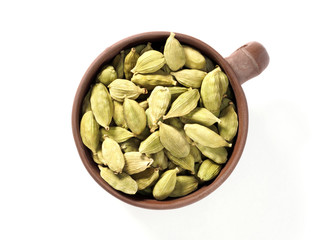 Spice Green Cardamom (Elettaria cardamomum) makes food tastier and healthier. Indian kitchen ingredient