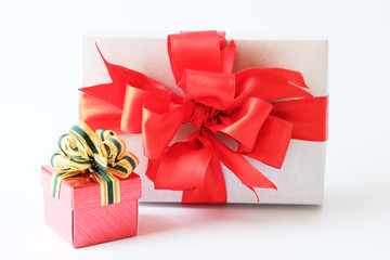 Christmas gift boxes collection isolated on white background. Christmas's day concept.